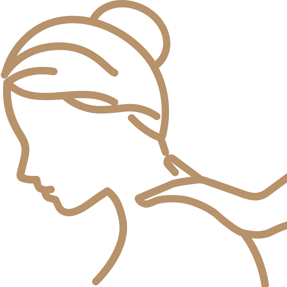 Brown Thai massage icon with a transparent background.